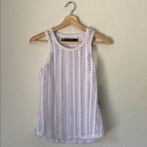 White Mesh Tank Top